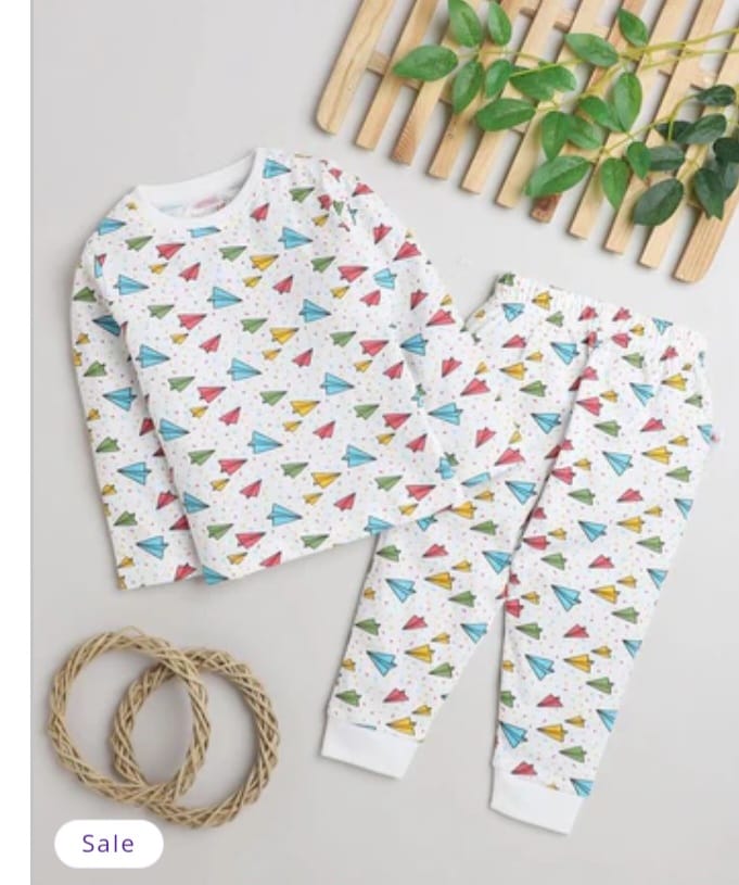 Robe Fashions "Paper Planes" Pajama Set