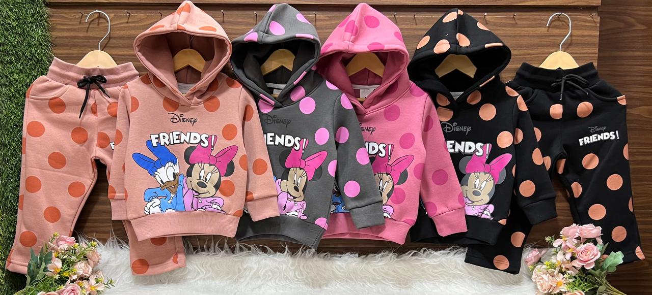 Kids' Disney Friends Hoodie & Jogger Set - Polka Dot Design