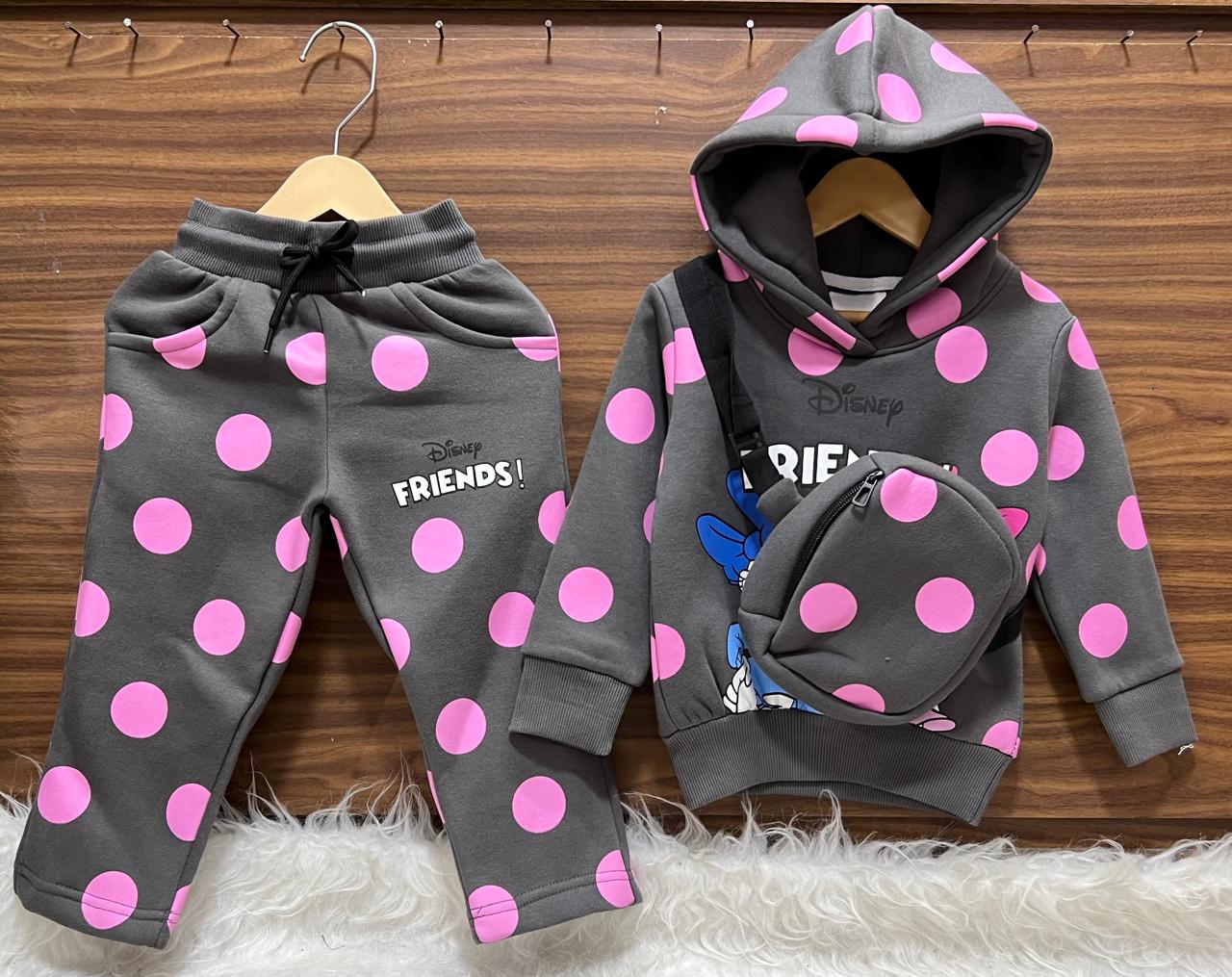 Kids' Disney Friends Hoodie & Jogger Set - Polka Dot Design